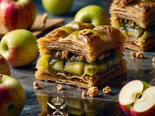 بقلاوة التفاح والجوز النباتية