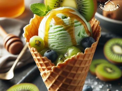 How to make homemade dairy-free kiwi ice cream.