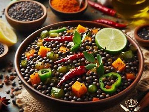 Recette de purée de lentilles noires : un plat moyen-orient nourrissant